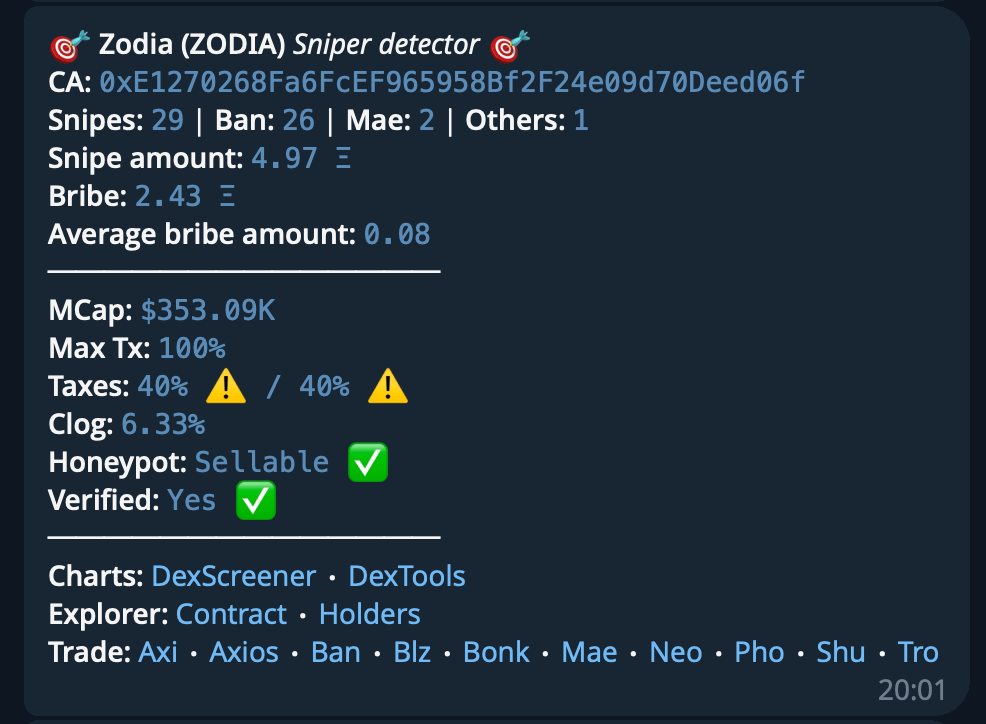 Sniper Detector Example