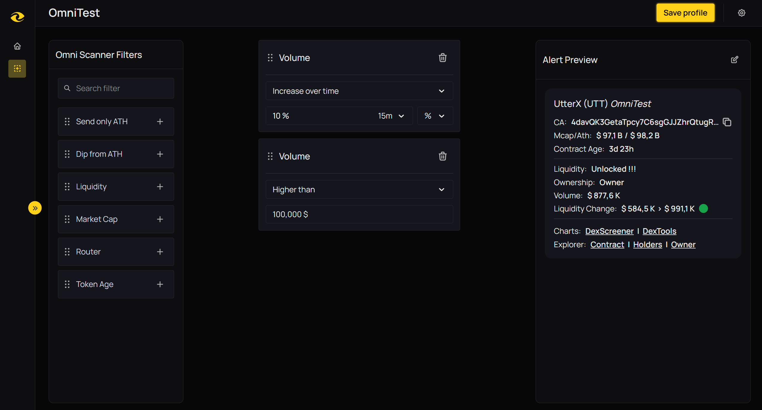 An Example of a Profile Using the Same Filter Twice